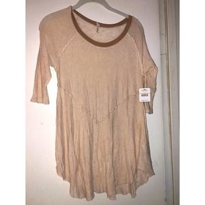 Free People NWT Beige Blouse S